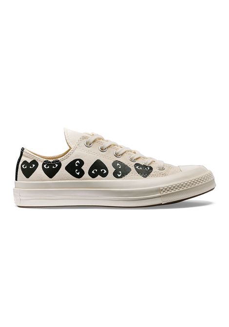 sneakers chuck 70 multi hearts unisex bianche COMME DES GARÇONS PLAY X CONVERSE | AZ-K126-0012